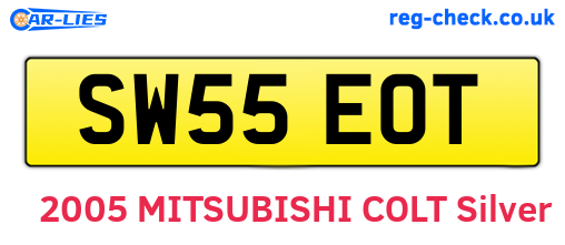 SW55EOT are the vehicle registration plates.