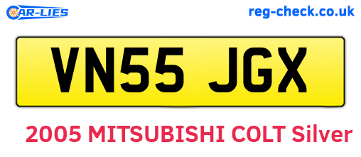 VN55JGX are the vehicle registration plates.