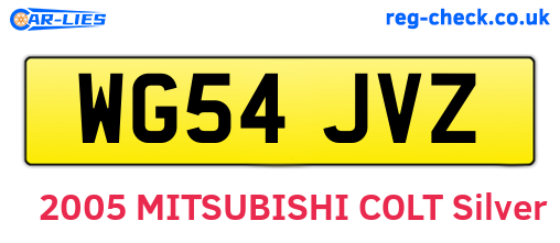 WG54JVZ are the vehicle registration plates.