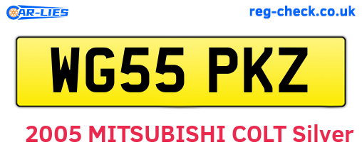 WG55PKZ are the vehicle registration plates.