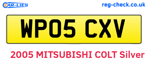 WP05CXV are the vehicle registration plates.