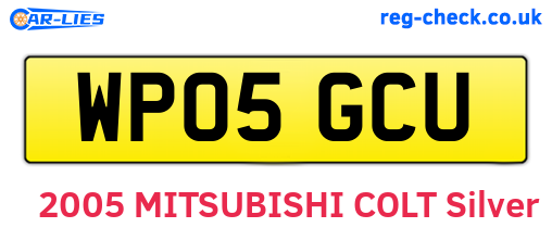 WP05GCU are the vehicle registration plates.
