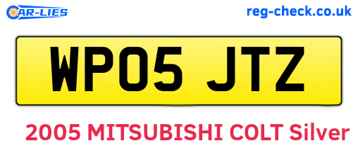 WP05JTZ are the vehicle registration plates.