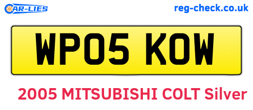 WP05KOW are the vehicle registration plates.
