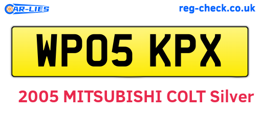 WP05KPX are the vehicle registration plates.