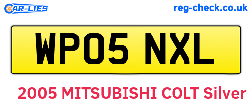 WP05NXL are the vehicle registration plates.