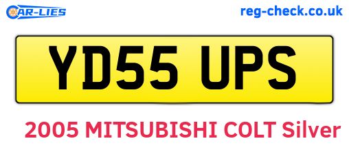 YD55UPS are the vehicle registration plates.