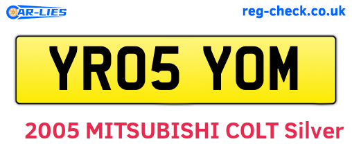 YR05YOM are the vehicle registration plates.