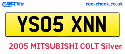 YS05XNN are the vehicle registration plates.