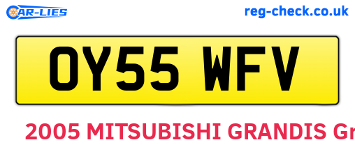 OY55WFV are the vehicle registration plates.