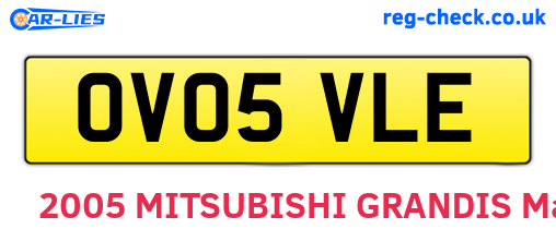 OV05VLE are the vehicle registration plates.