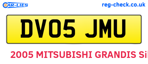 DV05JMU are the vehicle registration plates.