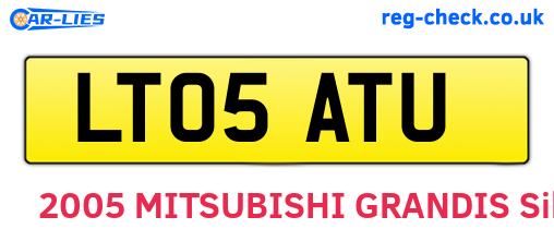 LT05ATU are the vehicle registration plates.