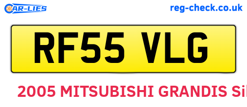 RF55VLG are the vehicle registration plates.