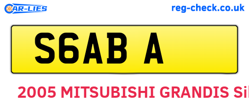 S6ABA are the vehicle registration plates.