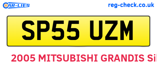 SP55UZM are the vehicle registration plates.