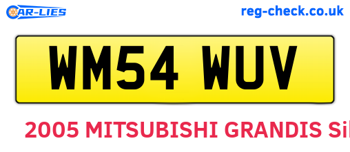 WM54WUV are the vehicle registration plates.