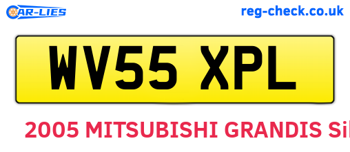 WV55XPL are the vehicle registration plates.