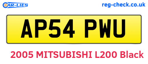 AP54PWU are the vehicle registration plates.