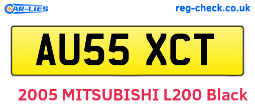 AU55XCT are the vehicle registration plates.