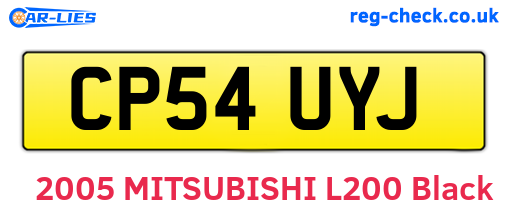 CP54UYJ are the vehicle registration plates.