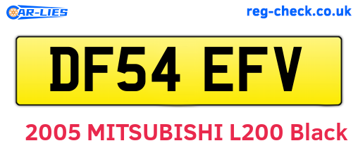 DF54EFV are the vehicle registration plates.