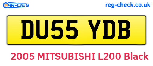 DU55YDB are the vehicle registration plates.