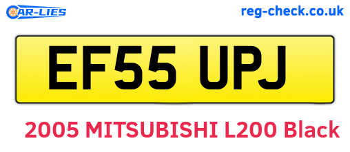 EF55UPJ are the vehicle registration plates.