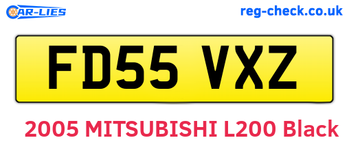 FD55VXZ are the vehicle registration plates.