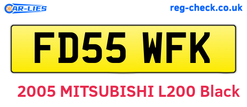 FD55WFK are the vehicle registration plates.