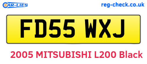 FD55WXJ are the vehicle registration plates.