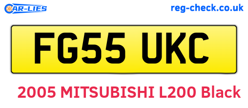 FG55UKC are the vehicle registration plates.