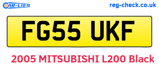 FG55UKF are the vehicle registration plates.