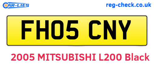 FH05CNY are the vehicle registration plates.