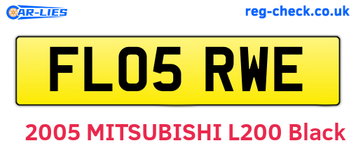 FL05RWE are the vehicle registration plates.