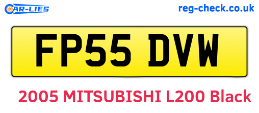 FP55DVW are the vehicle registration plates.