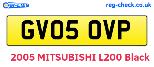 GV05OVP are the vehicle registration plates.