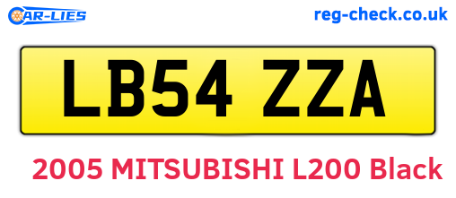 LB54ZZA are the vehicle registration plates.