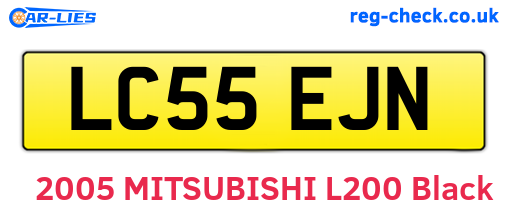 LC55EJN are the vehicle registration plates.