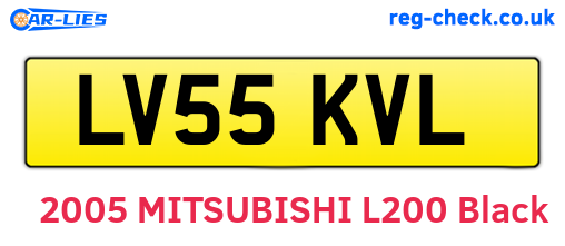 LV55KVL are the vehicle registration plates.