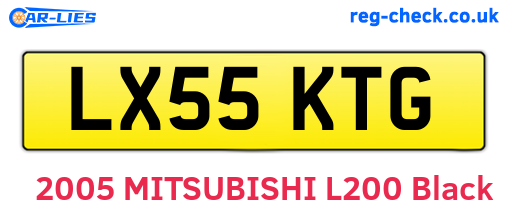 LX55KTG are the vehicle registration plates.
