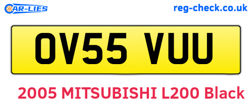 OV55VUU are the vehicle registration plates.