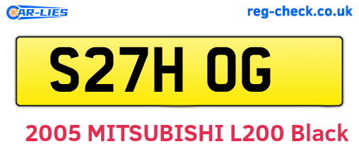 S27HOG are the vehicle registration plates.