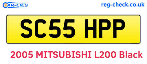 SC55HPP are the vehicle registration plates.