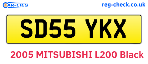 SD55YKX are the vehicle registration plates.