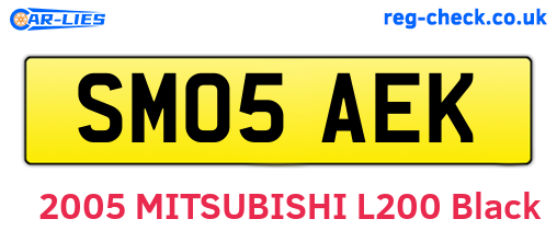 SM05AEK are the vehicle registration plates.