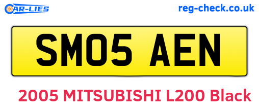 SM05AEN are the vehicle registration plates.