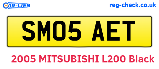 SM05AET are the vehicle registration plates.