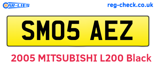 SM05AEZ are the vehicle registration plates.