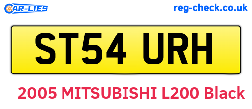 ST54URH are the vehicle registration plates.